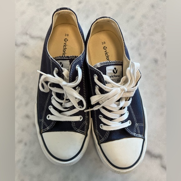 Women’s Victoria Tribu Basketball Sneakers - Navy & White, Size 39 (fits true) - Picture 5 of 8
